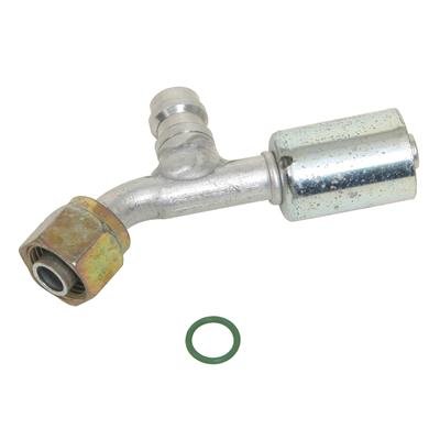 Vintage Air Beadlock O-Ring Conditioning Hose Ends 35521-VUG A/C End, #6 Conditioning, 45 Degree, Beadlock, with R134a Port, For A/C Standard Hose, Each