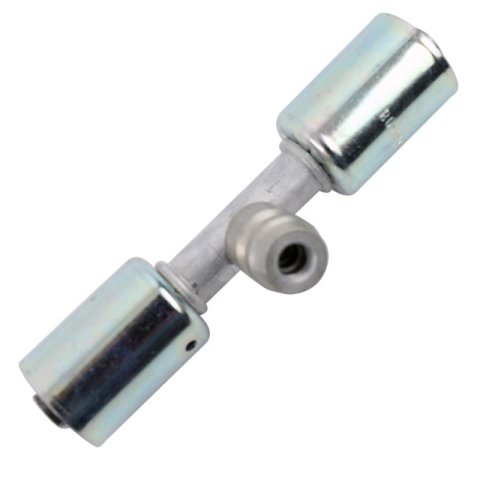 Vintage Air Beadlock O-Ring Conditioning In-Line Service Port Fittings 35826-VUG A/C Port, Hose Splice, #8 Conditioning, R134a Port, Beadlock, Natural, Aluminum, Each