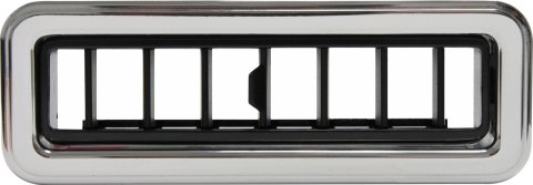 Vintage Air ProLine Louvers 49063-VUQ Louvers, In-Dash, Plastic, Black/Chrome, Rectangle, 4.875 x 1.750 in., Each