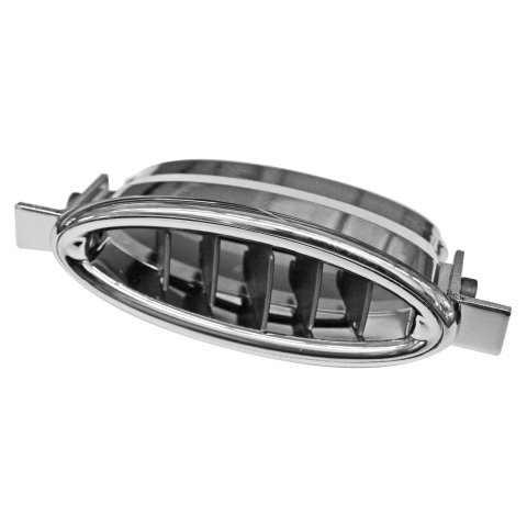Vintage Air ProLine Louvers 491902 Louver, In-Dash, Plastic, Dark Gray/Chrome, Oval, 4.00 in. x 1.6 in., Each