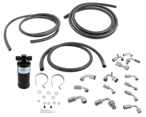Vintage Air Driers 547000 Conditioning, Drier, Aluminum, 2.5 in. Diameter, 6.875 in. Height, Vertical Mount, Hose, Fittings, Kit