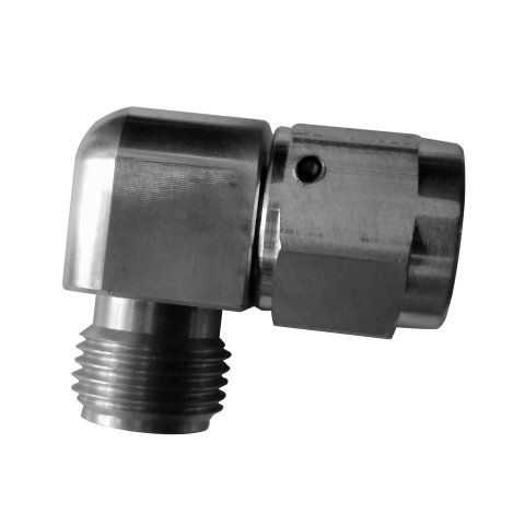 Vintage Air ProLine TiteFit Fittings 366101 Fitting, Conditioner, 90 Degree, -8 Hose End, Female O-ring Pilot, Steel, Nickel Plated, Each
