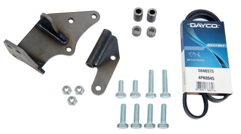 Vintage Air Compressor Brackets for 2002-2005 ESCALADE - 141810 Conditioning Bracket, Sanden, Steel, Red, Automatic Belt Tensioner, Cadillac, Chevy, GMC, Kit