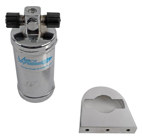 Vintage Air Driers 07310-VUQ Conditioning, Drier, Steel, Chrome, 2.5 in. Diameter, 6 in. Height, Vertical Mount, Each