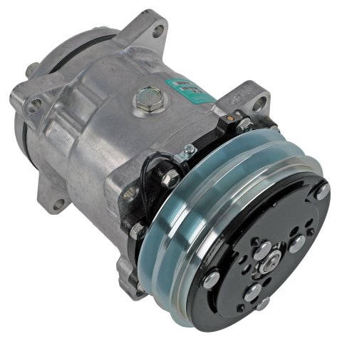 Vintage Air Conditioning Compressors 047000-SUR Compressor, SD 508, Aluminum, Natural, 2-Groove V-Belt Pulley, R-134A, Each