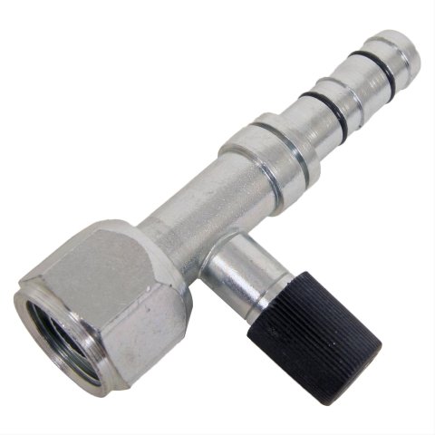 Vintage Air E-Z Clip Conditioning Hose Ends 347101-VUR A/C End, #10 Conditioning, Straight, Clip, with R134a Port, For A/C hose, Each