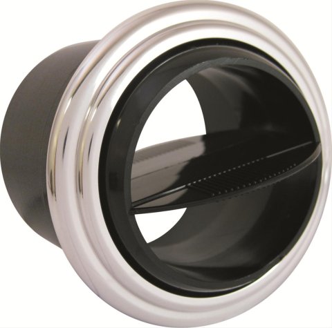 Vintage Air ProLine Louvers 49054-VUQ Louver, In-Dash, Plastic, Black/Aluminum, Round, Each