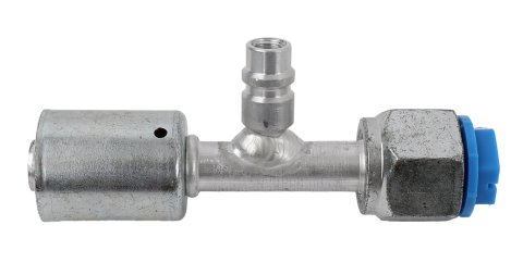 Vintage Air Beadlock O-Ring Conditioning Hose Ends 35513-VUG A/C End, #10 Conditioning, Straight, Beadlock, with R134a Port, For A/C Standard Hose, Each