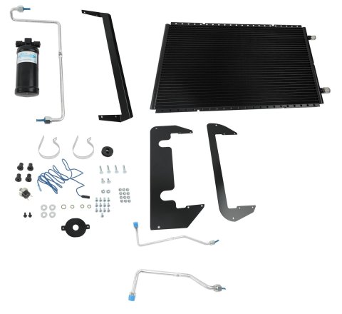 Vintage Air SureFit Condenser Kits 21573 Conditioning Condenser, SureFit, Aluminum, Black, Chevy, GMC, Kit