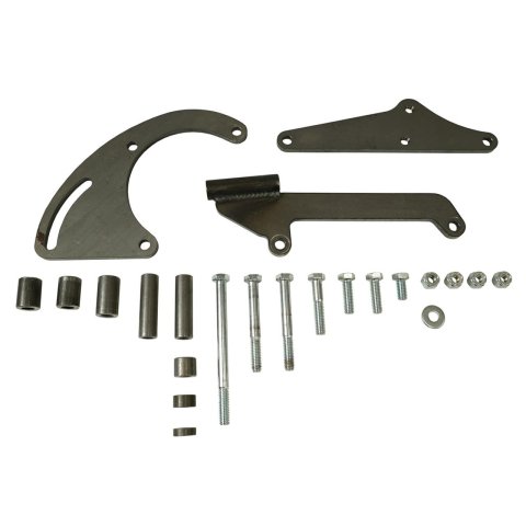 Vintage Air Side-Mount Compressor Brackets 15410-VCB Bracket, Steel, Natural, Sanden 508, Chevy, Driver Side, Short Water Pump, Each