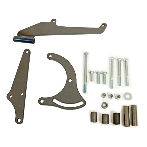 Vintage Air Side-Mount Compressor Brackets 15311-VCB Bracket, Steel, Natural, Sanden 508, Chevy, Passenger Side, Long Water Pump, Each