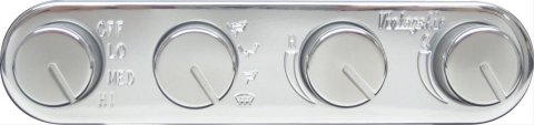 Vintage Air Gen-II Streamline 4-Knob Panels 491200-RUA Control Panel, Aluminum, Polished, Gen II, In-Dash, Kit