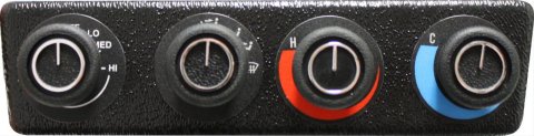 Vintage Air Gen-II Base Model Rotary Knob Controls 49200-RHA Control Panel, Aluminum, Black, Gen II, In-Dash, Kit