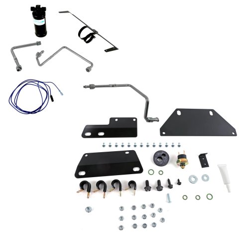 Vintage Air A/C Condenser Kits for 1970-1972 CHEVELLE, MONTE CARLO - 21174 Kits, Aluminum, Black, 14 in. x 24 in., 0.83 in. Thick, -8 AN, -6 AN Fittings, Black Drier, Chevy, Each