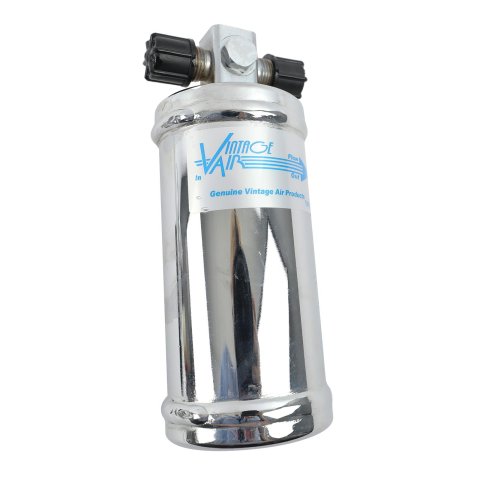 Vintage Air Driers 07309-VUQ Conditioning, Drier, Steel, Chrome, 2.5 in. Diameter, 6 in. Height, Vertical Mount, Trinary Switch, Each