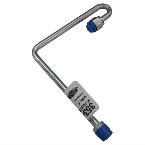 Vintage Air Bottom Exit Hard Lines 35342-VUG Refrigerant Lines, Side Exit, Aluminum, Natural, #6 Female, Each