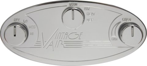 Vintage Air ProLine Control Panels 49500-VSQ Panel, Aluminum, Polished, 5.50 in. x 2.50 in., Vacuum Type, Kit