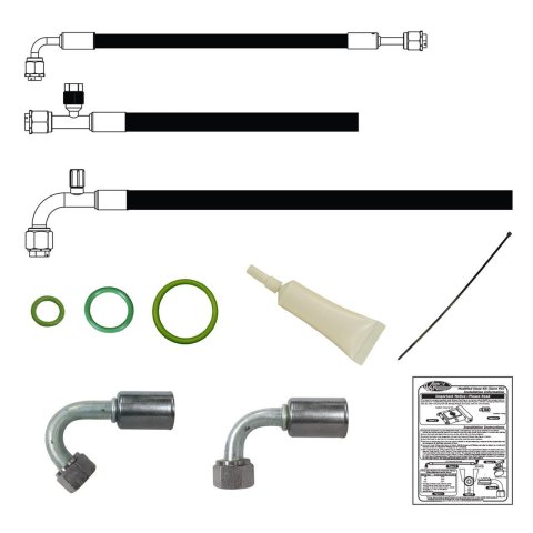 Vintage Air SureFit Reduced Barrier Modified Hose Kits for 1967-1968 COUGAR, 1964-1970 MUSTANG - 511376 Conditioning Hoses And Lines, Sure Fit Conditioning Kits, Modified, Rubber, Beadlock Fittings, Ford, Mercury, Kit