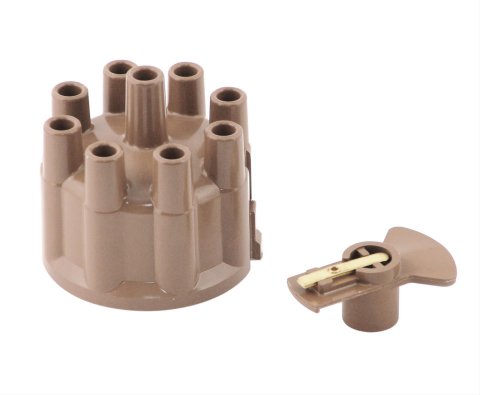 ACCEL Distributor Cap and Rotor Kits 8330 Sets, 60k V-rated Alkyd, Tan, Female/Socket, Brass Terminals, Clamp Down, PrestoLite Distributor, AMC, Jeep, V8, Kit