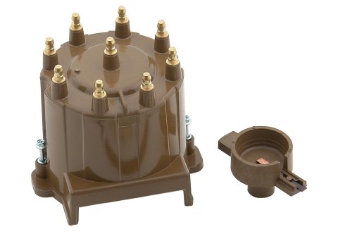 ACCEL Distributor Cap and Rotor Kits 8132 Sets, 60k V-rated Alkyd, Tan, Male/HEI, Brass Terminals, Screw Down, GM, V8, Kit