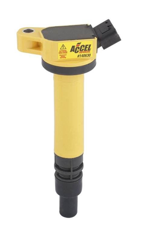 ACCEL Super Coils 140630 Ignition Coil, Coil, Coil Pack Style, Socket, Round, Epoxy, Yellow, Lexus, Scion, Toyota, Each