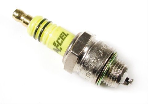 ACCEL C-Cut Performance Spark Plugs 8197 Plugs, Shorty, Gasket Seat, 14mm Thread, .375 in. Reach, Projected, Resistor, Set of 8