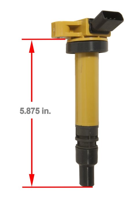 ACCEL Super Coils 140314 Ignition Coil, Super, Coil Pack Style, Socket, Epoxy, Round, Yellow, Pontiac, Toyota, 1.8L, Each