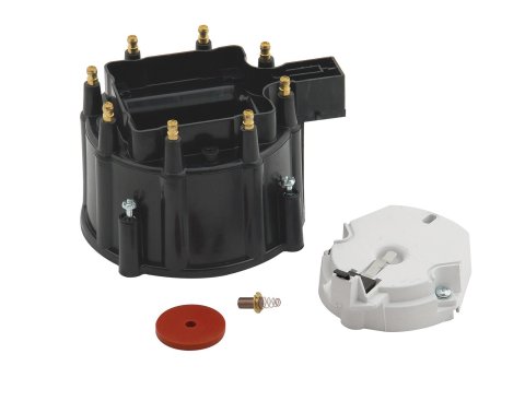 ACCEL Heavy-Duty Distributor Cap and Rotor Kits 8123ACC & Rotor, Black, Male/HEI, Brass Terminals, Clamp-Down, Buick, Chevy, Oldsmobile, GMC, Pontiac, Checker, V8