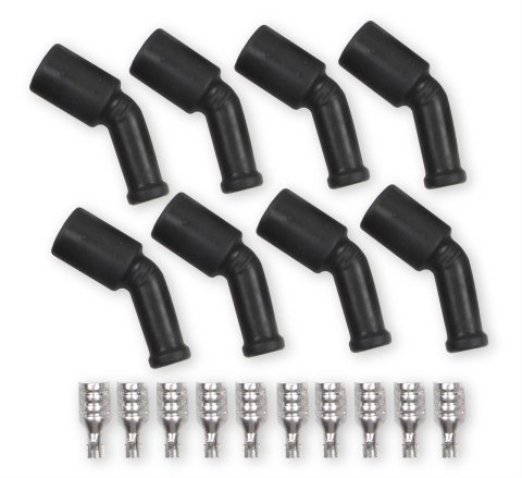 ACCEL Boot and Terminal Kits 170135-8 Spark Plug Wire Component, Coil Boot, Replacement, Terminal, Black, 135 Degree, LT1/LS1, Kit
