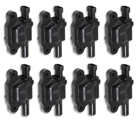 ACCEL Super Coils 140043K-8 Ignition Coils, Super, Coil Pack Style, Female/Socket, Epoxy, Black, Square, Buick, Cadillac, Chevy, GMC, Hummer, Pontiac, Set of 8