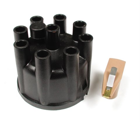 ACCEL Heavy-Duty Distributor Cap and Rotor Kits 8321ACC Rotor, Alkyd, Black, Female/Socket, Brass Terminals, Clamp-Down, with Rotor, Chrysler, Dodge, Plymouth, V8, Kit