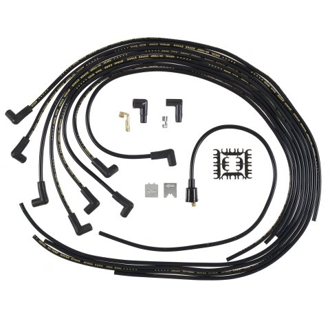 ACCEL SuperStock 5000 Series Spark Plug Wire Sets 5041K Wires, Super Stock, Spiral Core, 8mm, Black, 90 Degree Boots, Universal, V8, Set