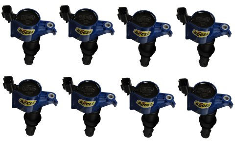 ACCEL Super Coils 140033B-8 Ignition Coils, Coil, Epoxy, Blue, 3-Valve, Ford, Set of 8
