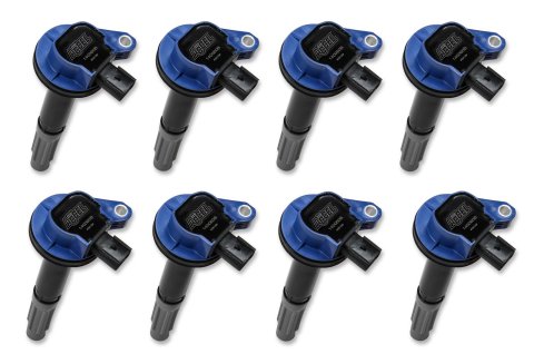 ACCEL Super Coils 140060B-8 Ignition Coils, Super, Coil Pack Style, Female/Socket, Epoxy, Blue, Round, Ford, 5.0L, Set of 8