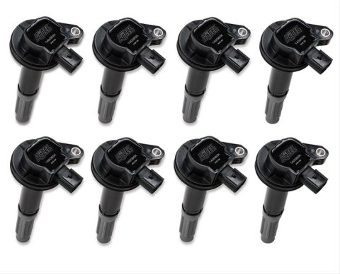 ACCEL Super Coils 140060K-8 Ignition Coils, Super, Coil Pack Style, Female/Socket, Epoxy, Black, Round, Ford, 5.0L, Set of 8