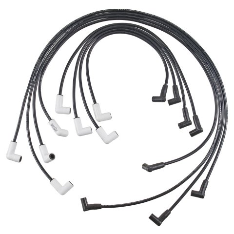 ACCEL Extreme 9000 Ceramic Spark Plug Wire Sets 9018C Wires, Ceramic, Spiral Core, 8mm, Black, White 90 Degree Boots, Chevy, GMC, Small Block, Set