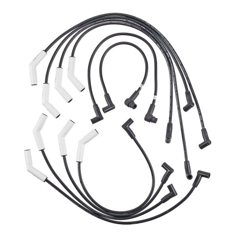 ACCEL Extreme 9000 Ceramic Spark Plug Wire Sets 9022C Wires, Ceramic, Spiral Core, 8mm, Black, 45 Degree Boots, Ford, V8, Set