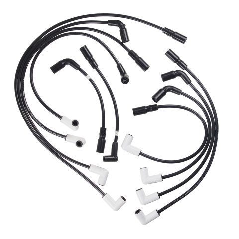 ACCEL Extreme 9000 Ceramic Spark Plug Wire Sets 9038C Wires, Ceramic, Spiral Core, 8mm, Black, 90 Degree Boots, Chevy, Pontiac, 5.7L, Set