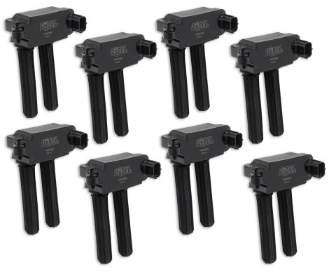 ACCEL Super Coils 140038K-8 Ignition Coils, Super, Coil Pack Style, Female/Socket, Epoxy, Black, Square, Chrysler, Dodge, Jeep, Ram, Set of 8