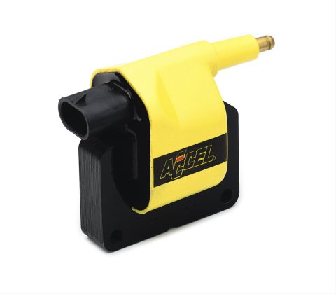 ACCEL Mopar Remote Super Coils 140021 Ignition Coil, Electronic Coil, Square, Epoxy, Yellow, 42,000 V, 1993-97 Dodge, Jeep, Each