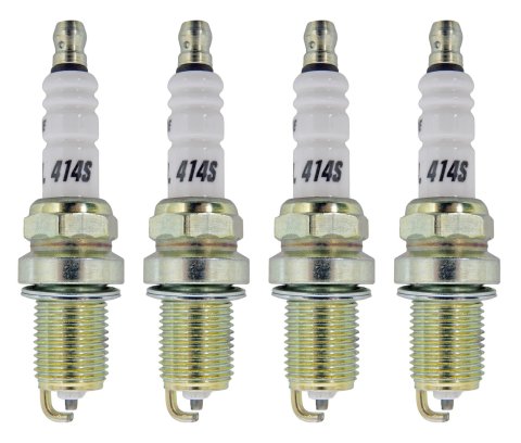 ACCEL C-Cut Performance Spark Plugs 0414S-4 Plug, Shorty, U-Groove, Gasket Seat, 14mm Thread, .750 in. Reach, Projected Tip, Resistor, Set of 4