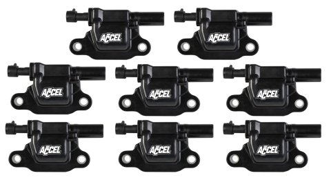 ACCEL Super Coils 140081-8 Ignition Coils, Coil, Epoxy, Black, Square, GM, Set of 8