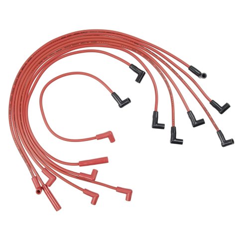 ACCEL SuperStock 5000 Series Spark Plug Wire Sets 5049R Wires, Super Stock, Spiral Core, 8mm, Red, Stock Boots, GM, V8, Set