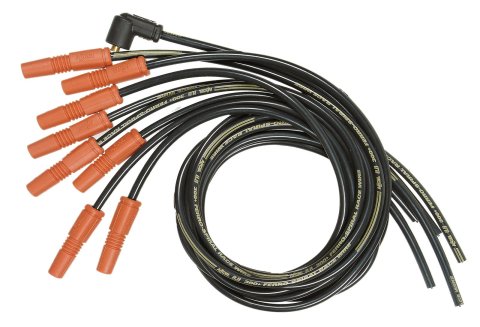 ACCEL 300+ Ferro-Spiral Race Wire Sets 7040 Spark Plug Wires, Wire, Spiral Core, 8.8mm, Black, Multi-Angle Boots, Universal, V8/V6/L6, Set