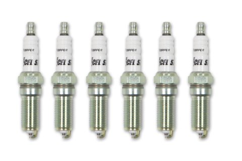 ACCEL C-Cut Performance Spark Plugs 578-6 Plugs, Performance, Resistor, Copper Core, Tapered Seat, 14mm Thread, 1.000 in. Reach, Ford, Lincoln, Set of 6