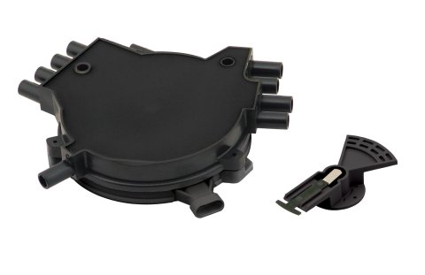 ACCEL Distributor Cap and Rotor Kits 8136 Sets, High-dielectric Polymer Composite, Black, Female/Socket, Brass Terminals, Screw Down, GM, 4.3/5.7L, V8, Kit
