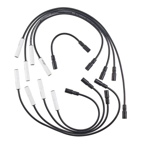 ACCEL Extreme 9000 Ceramic Spark Plug Wire Sets 9043C Wires, Ceramic, Spiral Core, 8mm, Black, 180 Degree Boots, Chevy, GMC, 7.4L, Set