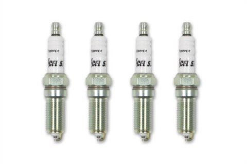 ACCEL C-Cut Performance Spark Plugs 578C2-4 Plugs, Performance, Resistor, Copper Core, Tapered Seat, 14mm Thread, 1.000 in. Reach, Ford, Land Rover, Lincoln, Set of 4