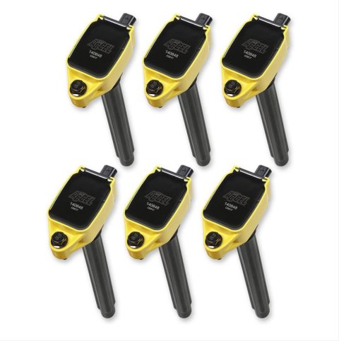 ACCEL Super Coils 140648-6 Ignition Coil Pack, Coil-On-Plug, Coil, Epoxy, Yellow, Chrysler, Dodge, Jeep, Set of 6