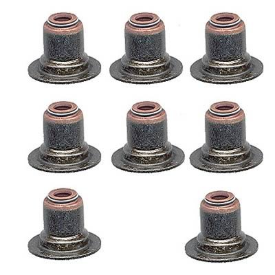 Chevrolet Performance Valve Stem Seals 12482062 Seals, Brown, Exhaust, Chevy, Small Block, LS, Set of 8